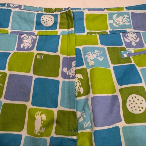 LILLY PULITZER WOMEN’S SKORT SIZE 14 Green, Blue & Purple Beach Theme - Picture 6 of 12